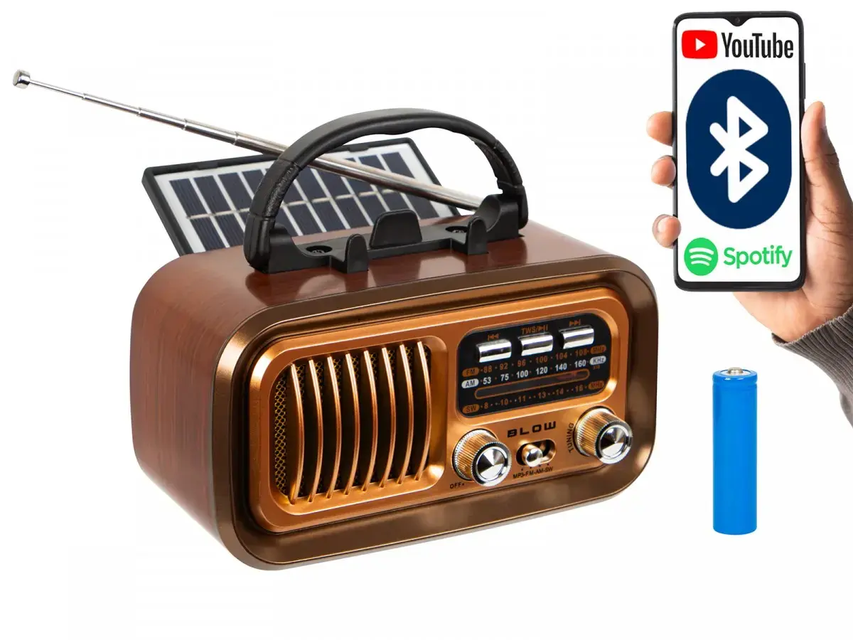 BLOW RA16 solar portable analog AM/FM radio Photo 2