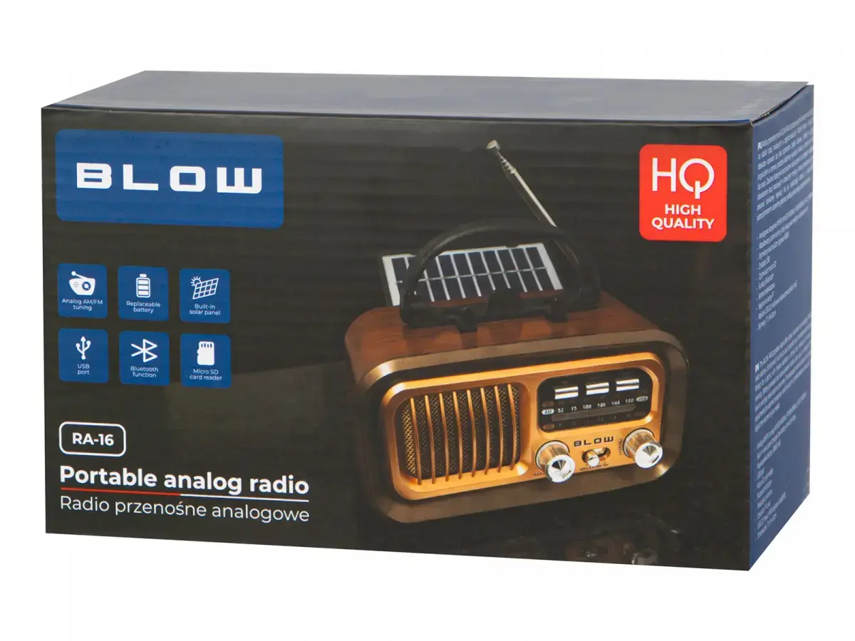 BLOW RA16 solar portable analog AM/FM radio Photo 7