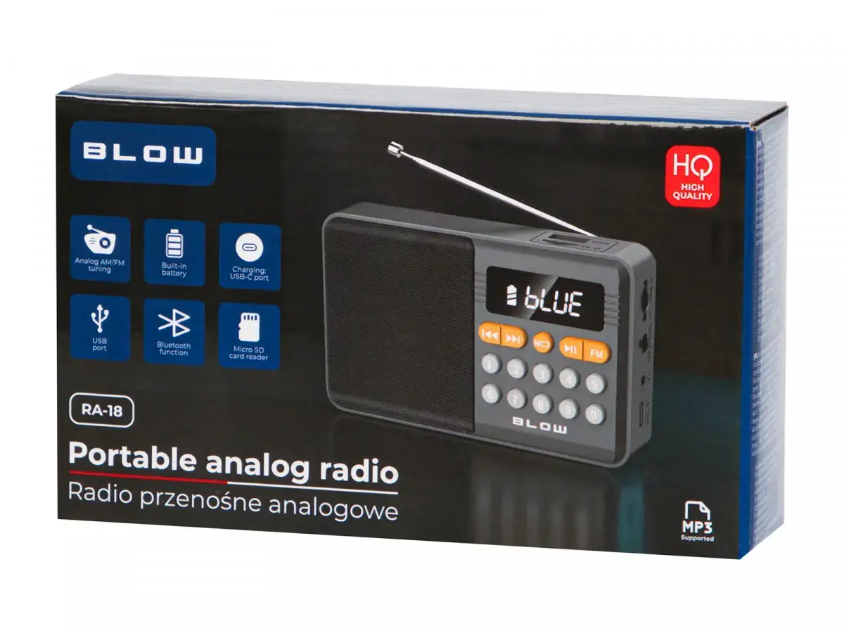 Портативное аналоговое AM/FM радио BLOW RA18 Photo 6