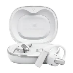 Austiņas JBL Sense Pro TWS ar ausu āķi (ear-hook) zvaniem un mūzikai, 20–40000 Hz, USB-C uzlādes dokstacija, baltas