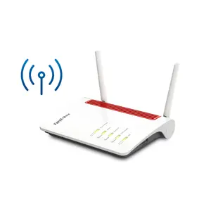 FRITZ! Box 6850 LTE tabletop wireless router — Dual-band 2.4/5 GHz, Wi‑Fi 5, 866 Mbps, Gigabit Ethernet, 4x LAN, LTE (4G), USB, white