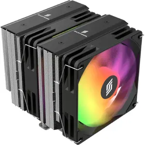 CPU cooler Silentware Titan RGB Dual-Tower with 6 heatpipes and 2×120mm PWM A-RGB fans