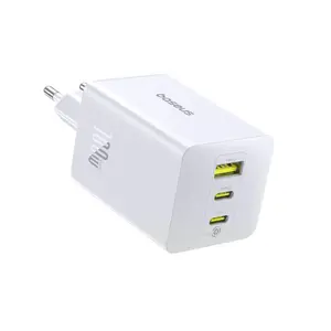 Сетевое зарядное устройство Baseus P10182102213-00 для дома — 230 В, 2× USB-C, быстрая зарядка, белое