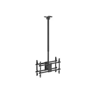 Ceiling mount dual back-to-back for 43"–86" screens EQUIP, tilt -20–5°, swivel ±180°, VESA 200x200–600x400, max load 100 kg, black