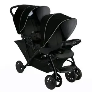 Tandem pram Graco Stadium Duo, 2 seats, Black, up to 36 months, W565×H1075×L1230 mm