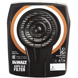 Replacement Filters for Respirator Masks DeWalt DXIR1P3, Class A2P3, Pack of 2