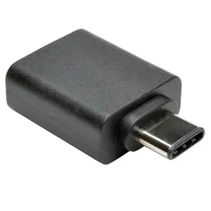 USB-C uz USB-A adapters EATON U428-000-F, USB 3.1 Gen 1 (5 Gbps), melns, zelta pārklājuma kontakti
