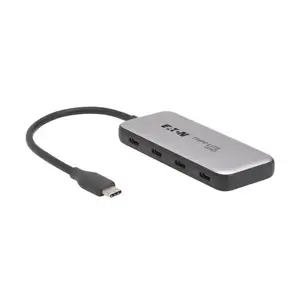 Laptop dock/port replicator Eaton U460-004-4C-G2C — Wired USB 3.2 Gen 2 Type-C, USB PD up to 100 W, 10 Gbit/s, Black/Grey