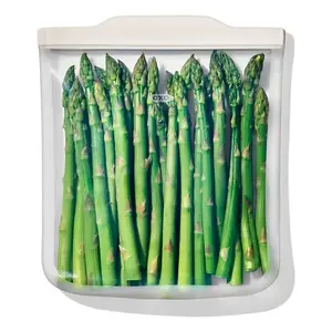Pārtikas uzglabāšanas maisiņš OXO 11386600, silikona, caurspīdīgs/balts, 221×257 mm, 85 g, 1 gab
