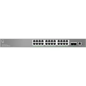 Pārvaldāms slēdzis Grandstream GWN7803PL Pro — 24x 1Gb RJ45, PoE+, SFP+, DHCP, CLI, VLAN