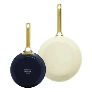 Frying pan set GreenPan Padova Reserve — aluminium, navy/yellow, Ø20 cm & Ø26 cm, 2 pcs