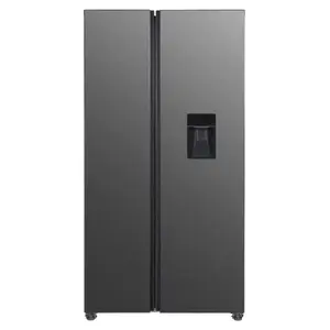 Side-by-side refrigerator Bomann SBS 7367, freestanding, 439 L total, stainless steel, fridge 288 L / freezer 151 L