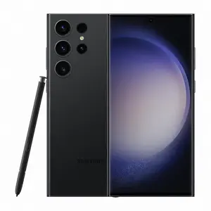 Atjaunots Samsung Galaxy S23 Ultra viedtālrunis — 6,8" AMOLED, 256 GB, Snapdragon 8 Gen 2, 200 MP četru kameru, 5G, melns
