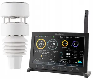 Weather station clock GoGen GOG-ME9900 — white, animated forecast, WiFi, mains powered, alarm