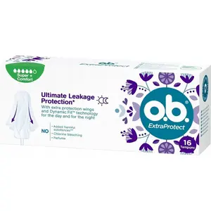 Tamponi Johnson & Johnson O.B. ExtraProtect Super Plus — 16 gab., super absorbējoši