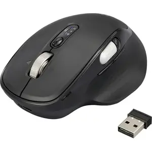 Wireless Optical Mouse Renkforce RF-WM-220 M/L, Black, 11 buttons, 4800 dpi, Bluetooth, Easy-Switch 3-device multipair