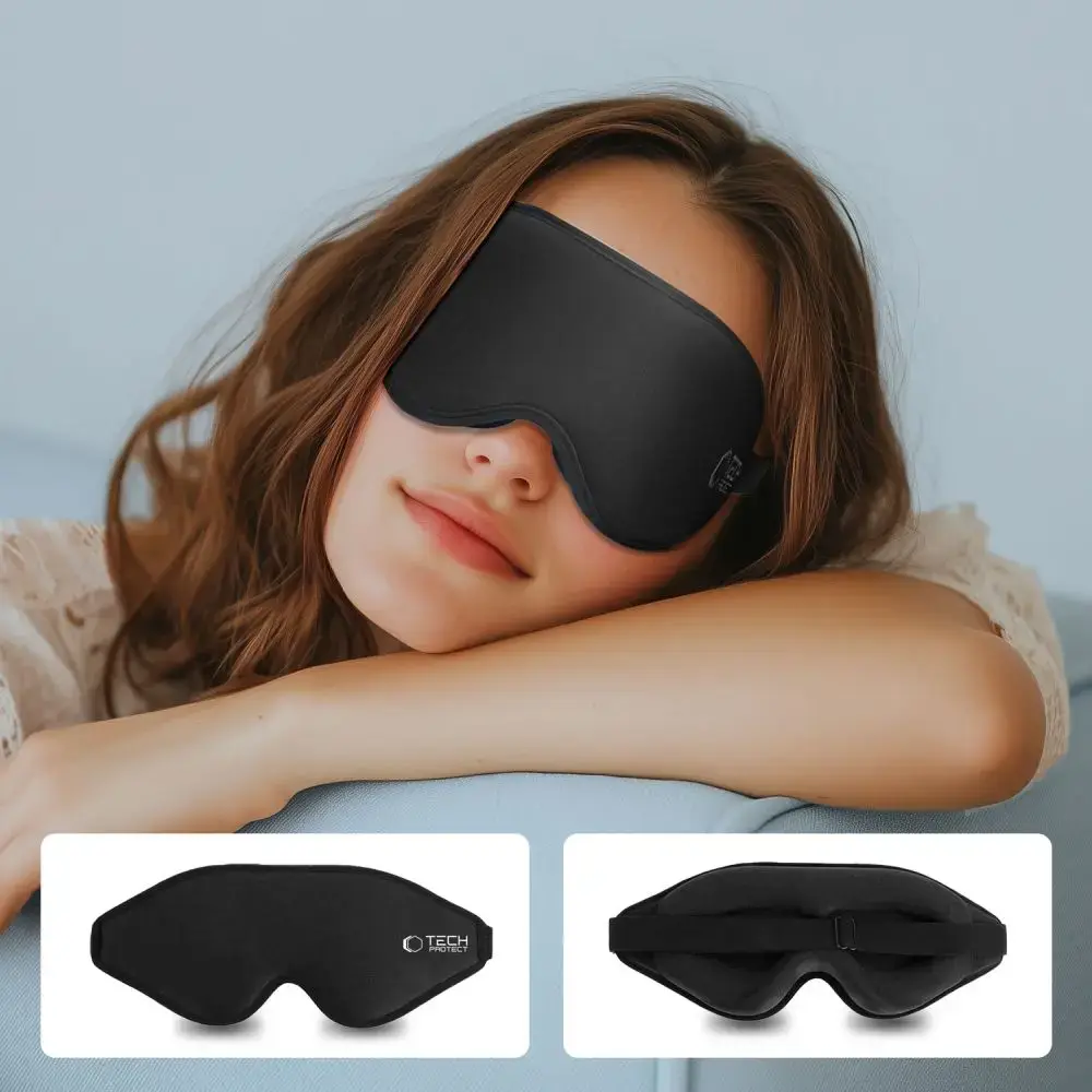 Tech-Protect Eyeshade miega maska — matēta melna Photo 6