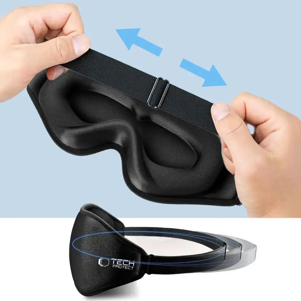 Tech-Protect Eyeshade miega maska — matēta melna Photo 7