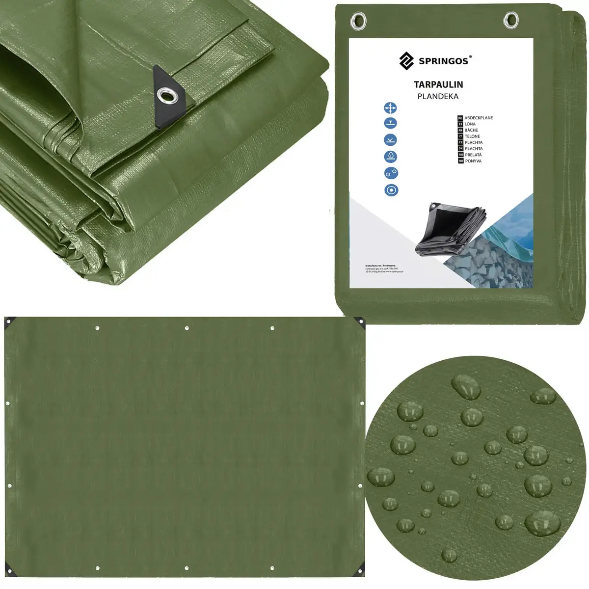 Tarpaulin 4x5 m Springos GA2182 Photo 2