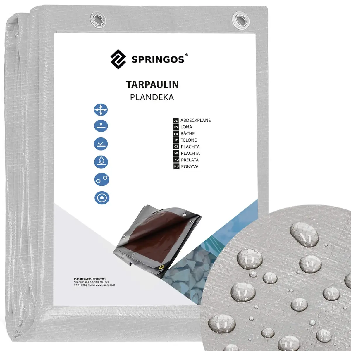 Садовый тент Springos 6x8 м 130 г/м² Photo 2