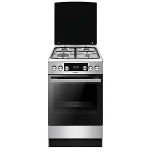 Hansa, 65 L, catalytic cleaning, width 50 cm, stainless steel - Gas cooker with electric oven