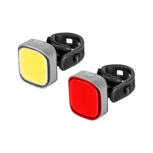 Комплект велосипедных LED фонарей Rebel URZ3492-1 с аккумуляторами USB‑C, степень защиты IPX4, 70 лм передний / 19 лм задний
