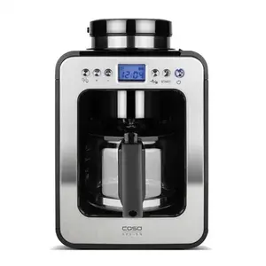 Coffee maker with grinder Caso Design Compact 600 W, black/stainless steel