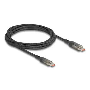Кабель DELOCK USB Type-C — USB Type-C PD 3.0 100 Вт USB 2.0, 2 м, с индикацией питания