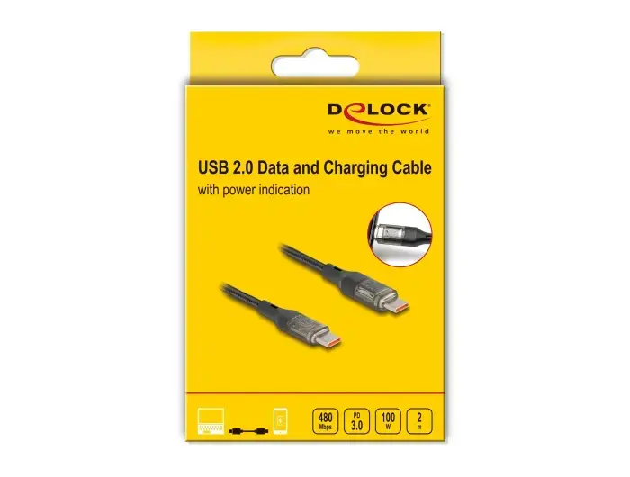 DELOCK USB Type-C — Type-C PD 3.0 100 Вт кабель 2 м Photo 4