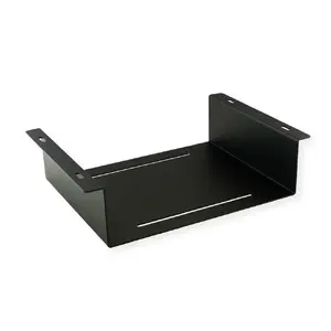 Metal equipment tray Secomp ROLINE 17030113, black, 244.8×203×70.4 mm, max load 10 kg