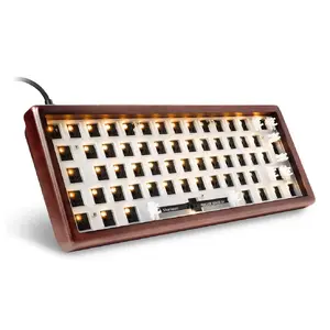 Mechanical keyboard Sharkoon SGK50 S4 60% 61-key Wired USB RGB LED 1.5 m Wood finish