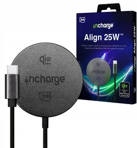 Беспроводное зарядное 3MK inCharge Align Qi2 25W для Apple, черное