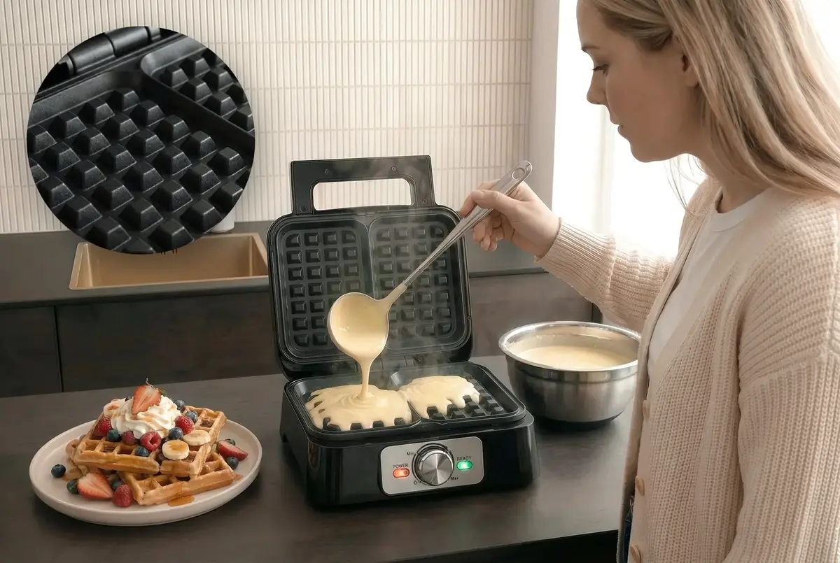 Waffle maker PROMIS WAP1600 — 2 waffles, 1200 W Photo 3