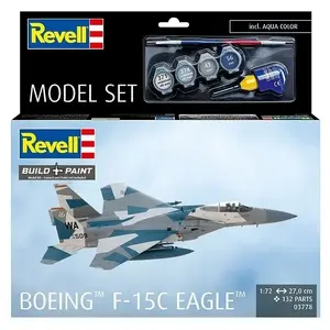 Plastmasas modelis REVELL Boeing F-15C Eagle 1:72 mērogā — komplekts montāžai