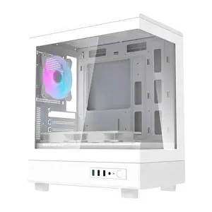 Darkflash computer case DB330M White v2 with three preinstalled fans, micro-ATX/mATX support