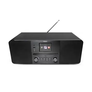 Interneta radio XORO HMT 620 melns — DAB/DAB+/FM, 20 W, 2.8" TFT, Bluetooth, Spotify, koka korpuss