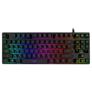 Wired gaming keyboard SVEN KB-G7400 with membrane switches, USB connection, backlit keys, RU/ENG layout, black