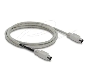 PS/2 kabelis DELOCK 87235 — 6‑kontaktu Mini‑DIN uz 6‑kontaktu Mini‑DIN, 1.8 m, bēša