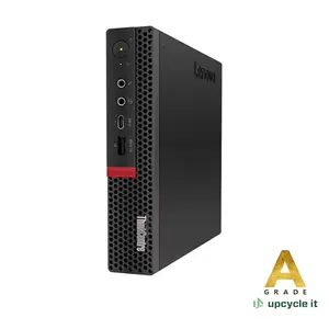 Mini PC Upcycle IT Lenovo ThinkCentre M920q Tiny Refurbished — Intel Core i7-8700T 2.4 GHz, 16 GB DDR4, 512 GB SSD, Windows 11 Pro, Black