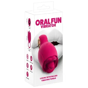 Oral Fun tongue vibrator you2toys — rechargeable silicone, 11.3×5.6 cm, 8 modes, USB