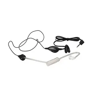 Vadu austiņu komplekts ar ausu āķi Motorola 00641 — intraaurāls, melns/caurspīdīgs
