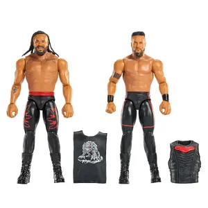 Action figure 2-pack MATTEL WWE Main Event Showdown Jacob Fatu & Tama Tonga, plastic, multicolour, ages 6+