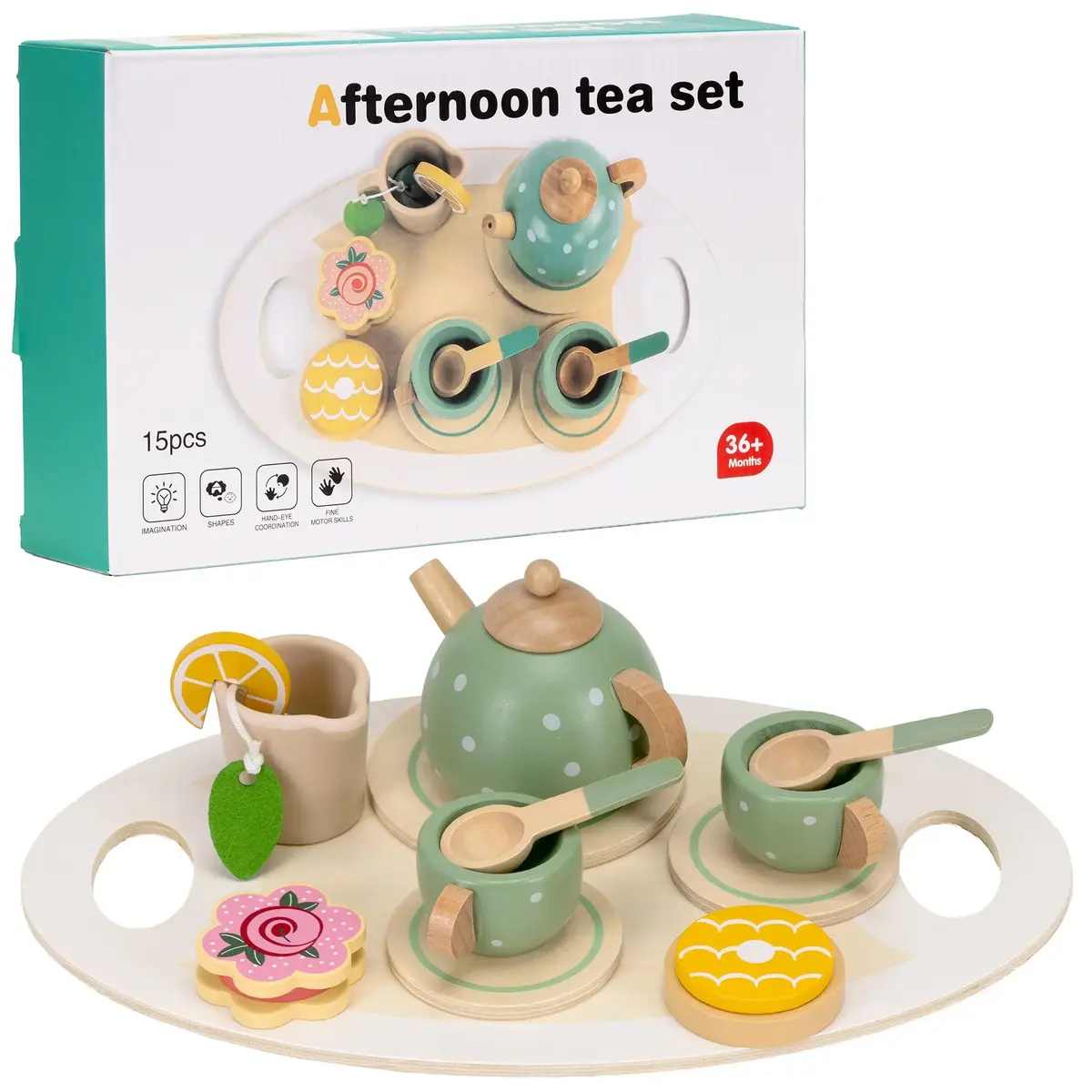 Springos KG0056 wooden breakfast play set Photo 2
