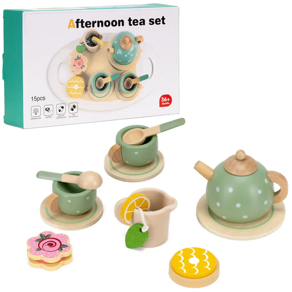 Springos KG0056 wooden breakfast play set Photo 3