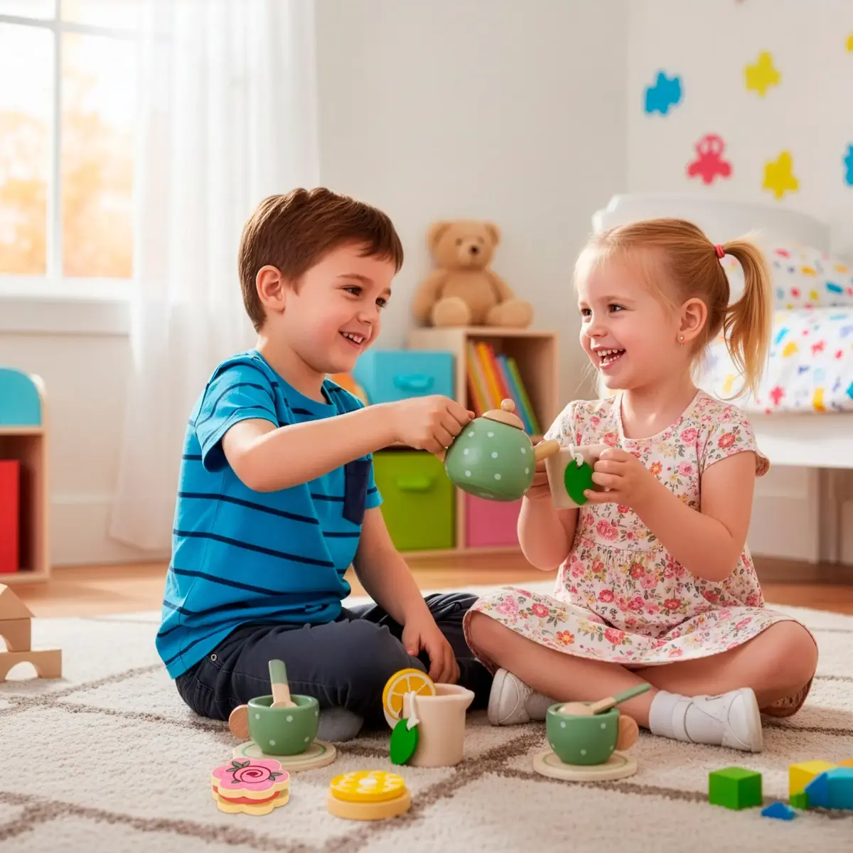 Springos KG0056 wooden breakfast play set Photo 4