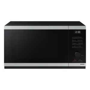 Соло микроволновая печь Samsung MS23DG4504AT — настольная, 23 л, 800 Вт, нержавеющая сталь, LED-дисплей, кнопки и вращ. регулятор