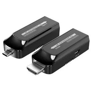 AV extender pair TECHLY IDATA EXT-600HC, transmitter & receiver, up to 4096x2160 over Cat6/Cat6a/Cat7, black, 2 pcs