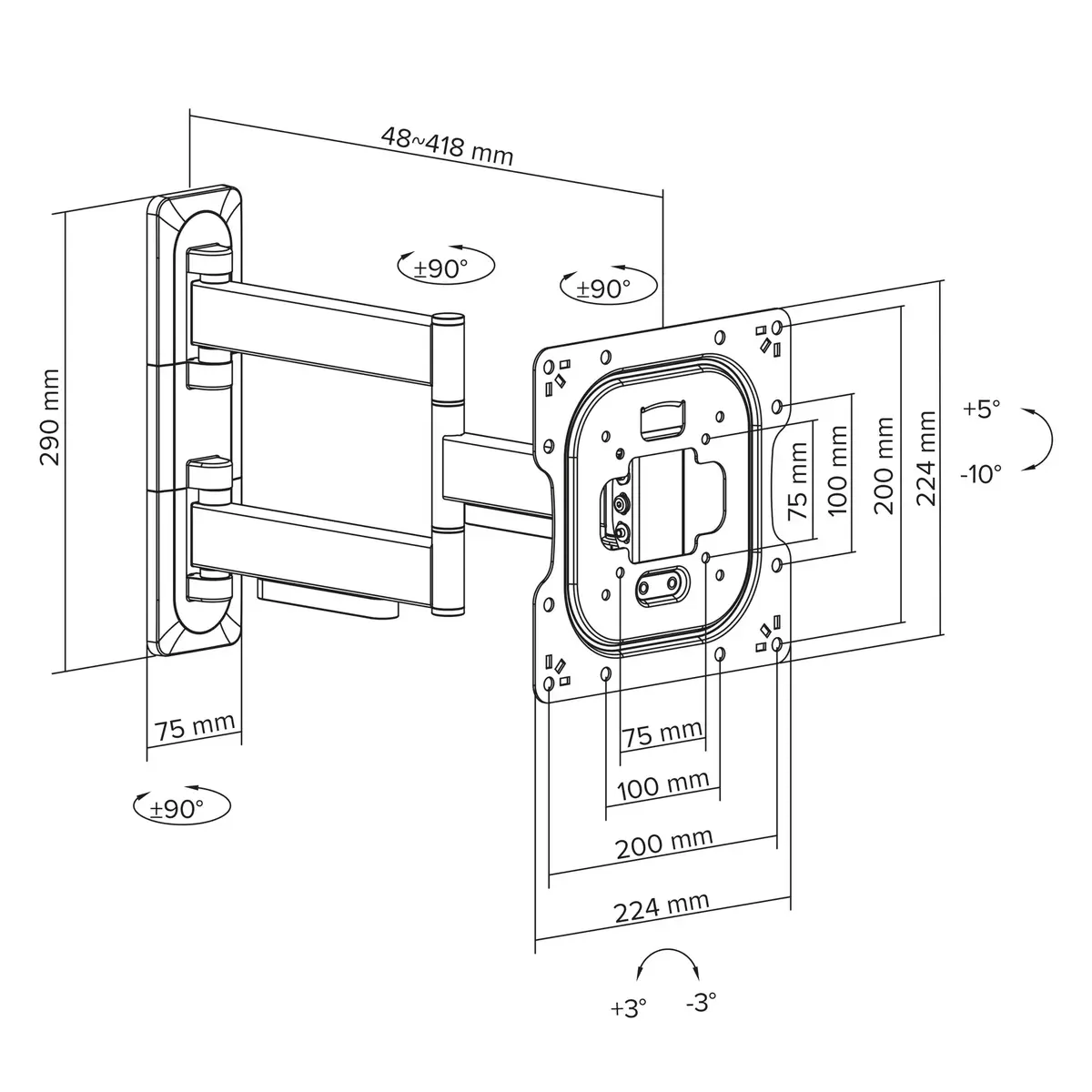 TV mount/stand InLine 23103B Photo 4