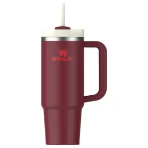 Термокружка STANLEY The Quencher H2.O FlowState Tumbler 0.89 л тёмно‑красная со трубочкой