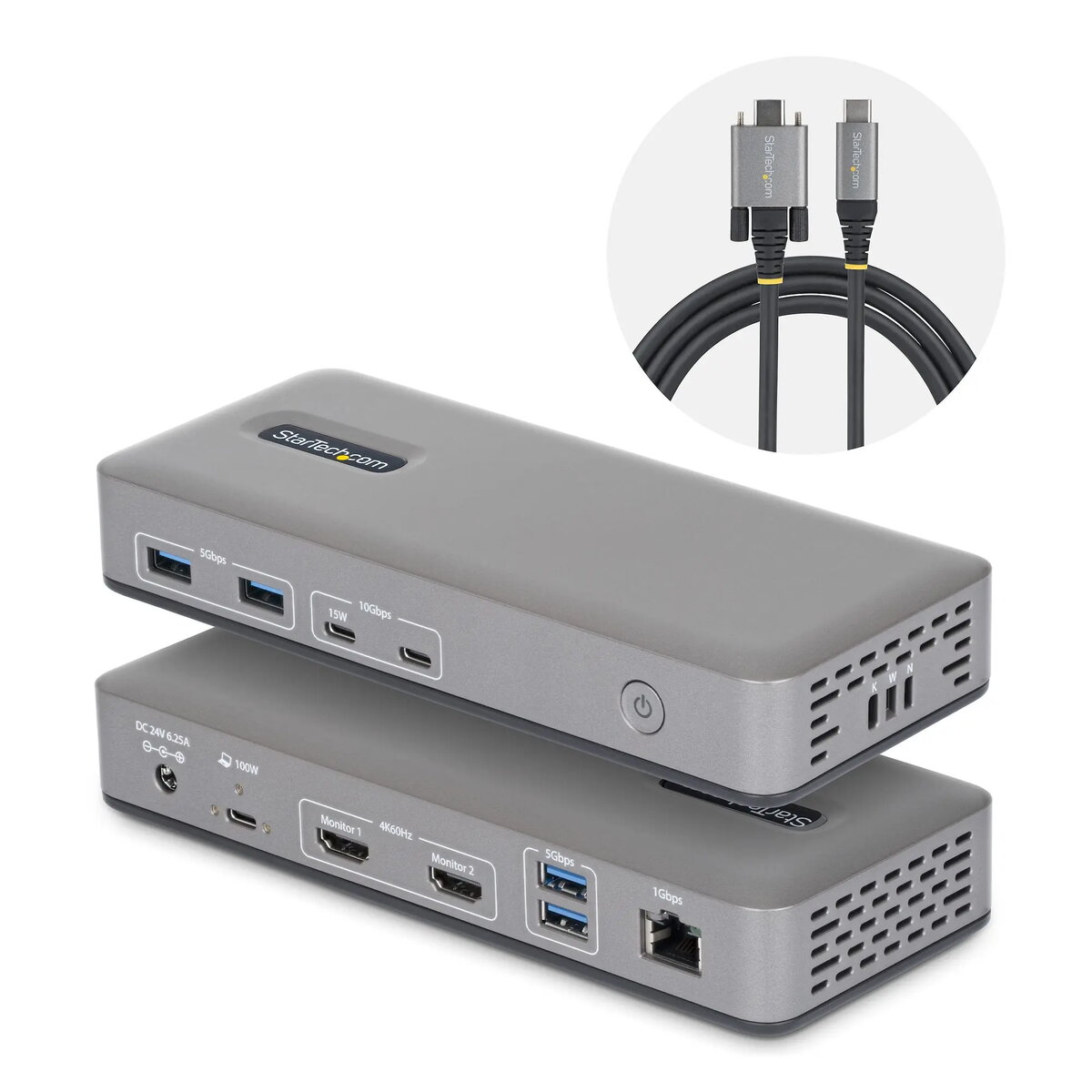 StarTech 196UE-USBC-DOCK divu monitoru USB-C dokstacija